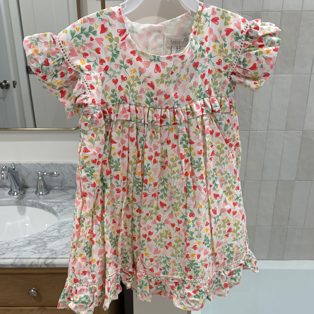 Rachel Zoe Floral Kids Dress - Red, Green, White